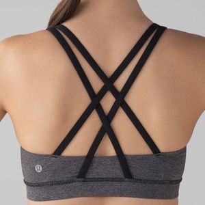 LULULEMON Energy Bra - Heathered Black/Black